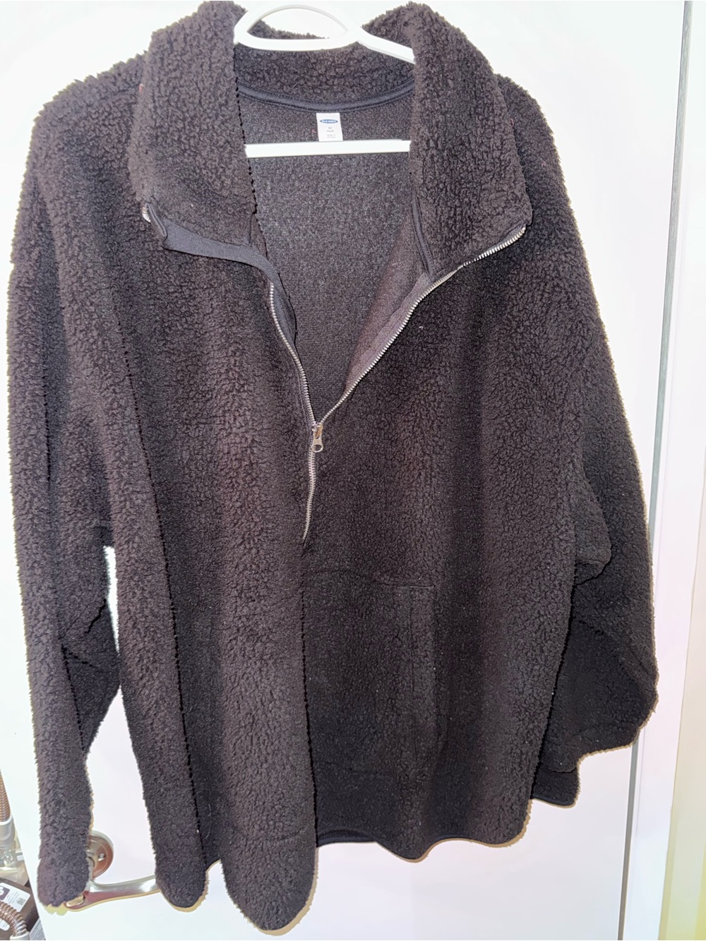Old Navy Black Sherpa Fleece Pullover